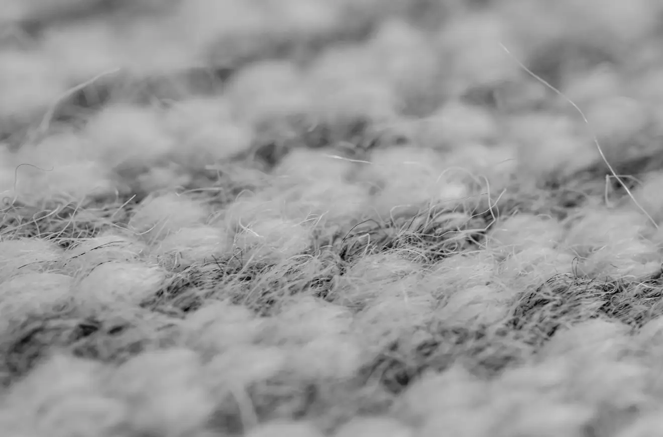 Close-up of wool carpet pile